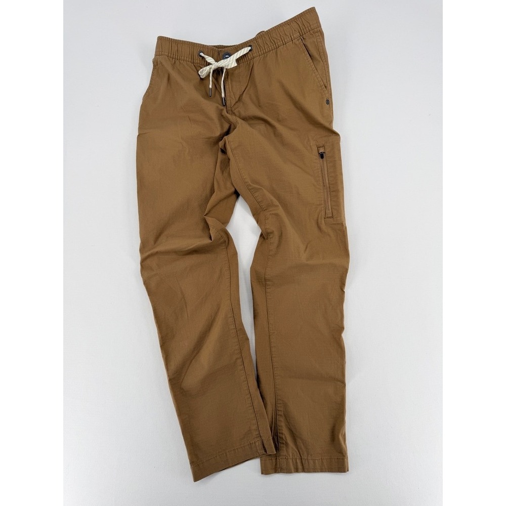 Vuori Ripstop Straight Pants Tan Drawstring Hiking Travel M - Picture 3 of 16